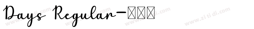 Days Regular字体转换